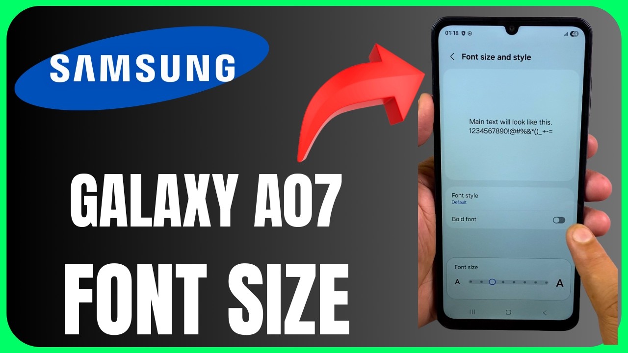 Samsung Galaxy A07 Make Text Bigger in 1 Minute 😱