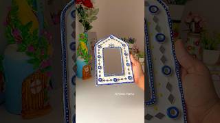 Mirror Lippan Art | Mirror DIY | Old Mirror Art | Art & Craft | Clay Art 🖼️#diy #craft #art #shorts