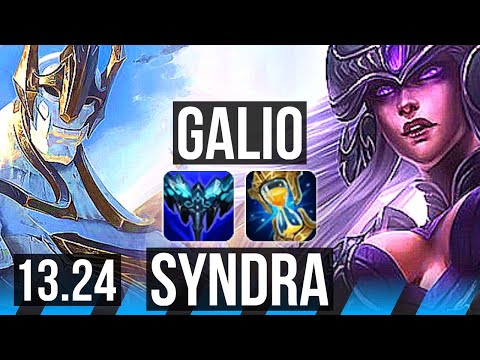GALIO vs SYNDRA (MID) | 9/1/8, Legendary, 1.0M mastery, 300+ games | NA Master | 13.24