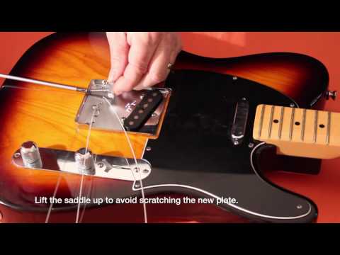 Glendale Guitars /Stock Fender American Standard Tele/ bridge-plate saddle set sound comparison.