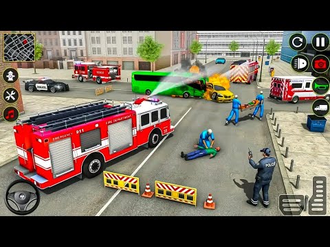 City Fire Fighter Simulator 3D - Fire Truck Rescues Driver - Android Gameplay