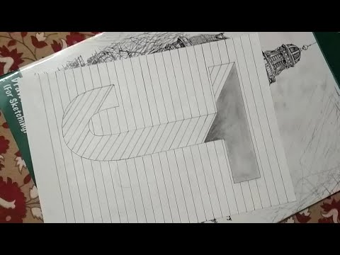 How To Make J hole in Line_Drawing J hole in Line - 3D Trick Art for Kids _Step by Step