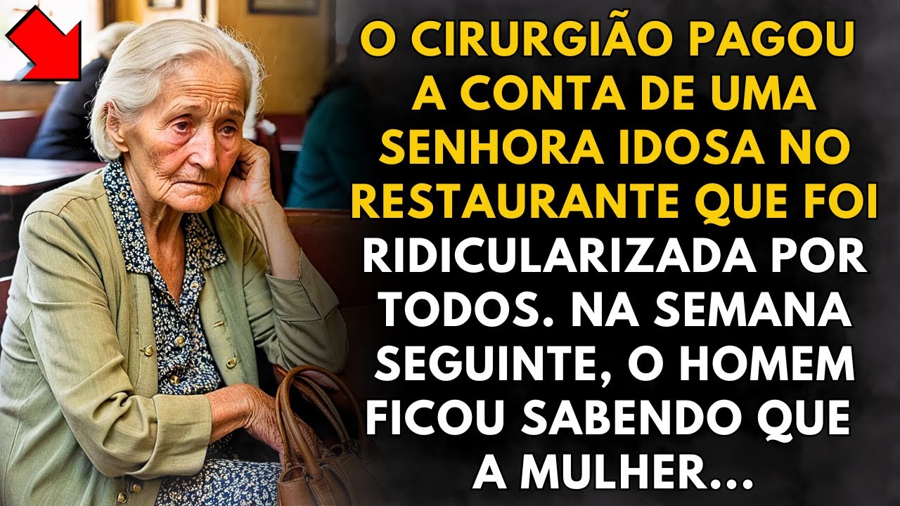 O médico pagou a conta de uma senhora idosa no restaurante que foi ridicularizada...