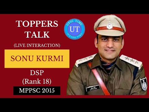 MPPSC Topper Sonu Kurmi (DSP) (Rank 18) Live Interaction l Toppers Talk l UPSC TIME