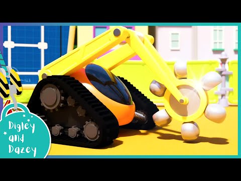 Robot Digger RETURNS!! 🚧 🚜 | Digley and Dazey | Kids Construction Truck Cartoons