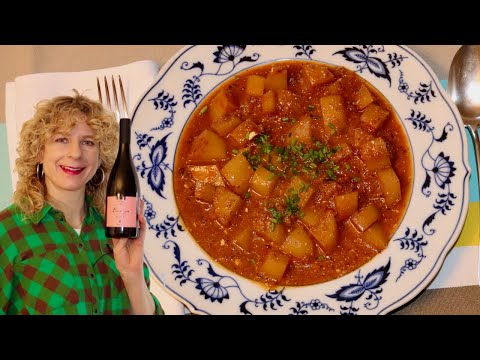 Das beste vegetarische Kartoffelgulasch⎮mit tollem Weintipp!