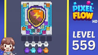 Pixel Flow Level 559 Solution Walkthrough