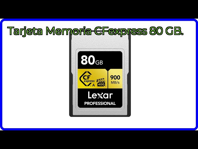 Vídeo relacionado con Lexar Tarjeta de Memoria Profesional CFexpress Tipo A Gold Series de 80 GB, hasta 900 MB/s de Lectura, Video 8K de Calidad cinematográfica, clasificada VPG 400 (LCAGOLD080G-RNENG)