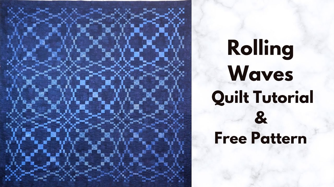 Rolling Waves Quilt Tutorial | Free Quilt Pattern | Strip Piecing | Easy Quilt