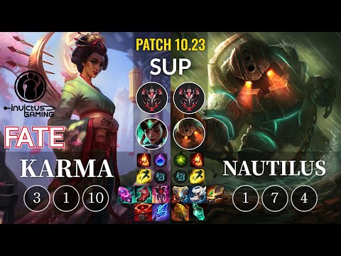 IG Fate Karma vs Nautilus Sup - KR Patch 10.23