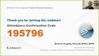 What's Next How to Approach Treatment-Resistant Depression – 1 CE – Live Webinar on 08/25/26