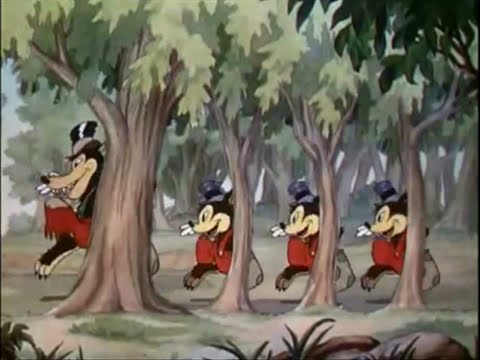 I tre porcellini e i tre lupetti (Three Little Wolves) - Walt Disney, 1936 - Audio sincrono