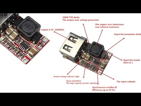 Понижающий модуль USB 5 Вольт 3 Ампера. Модуль зарядки