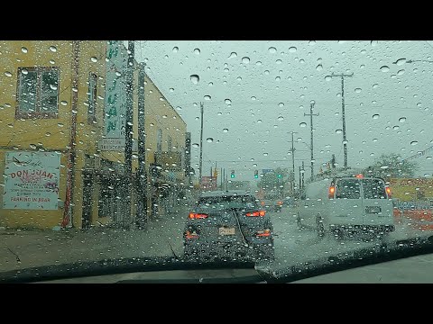Driving In RAIN Downtown, Neighborhoods and Streets for Relaxation, Sleep and Study Sessions