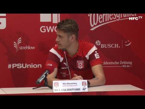30. Spieltag: FSV Zwickau - Hallescher FC Pressekonferenz vor dem Spiel