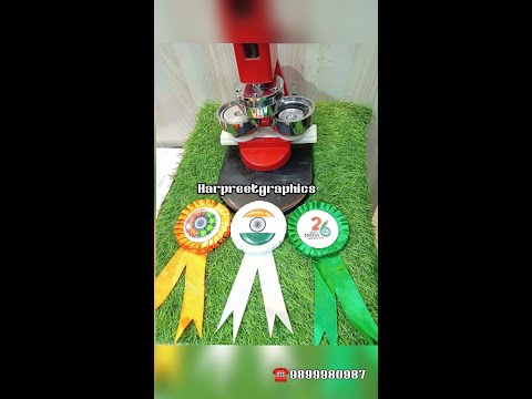 Round flower badge brooch, size: 58mm,/ 44mm