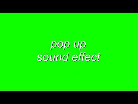 Pop Up Sound Effect Green Screen