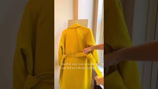 HOW TO TIE A COAT | FALL COAT FASHION 2023 #shorts #shortvideo #coatseason