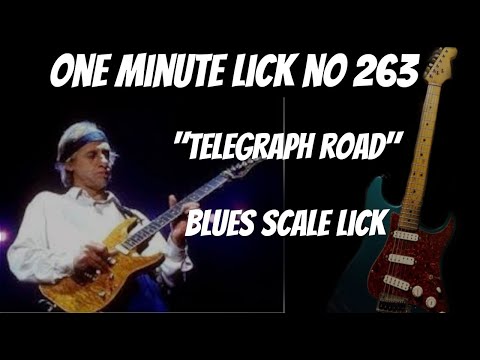 #OneMinuteLick 263 Mark Knopfler "Telegraph Road" Blues Scale Lick