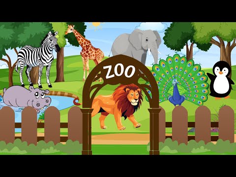Zoo Animals | Animals Names for Kids | Wild Animals, Pet Animals and Farm Animals | Kids Video