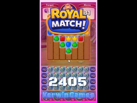 Royal Match Level 2405 - Hard Level - No Boosters Gameplay