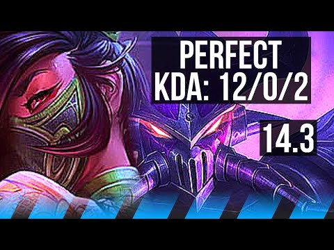 AKALI vs KASSADIN (MID) | 12/0/2, Legendary, 500+ games | EUW Master | 14.3
