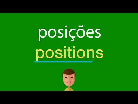 Como dizer posições em inglês