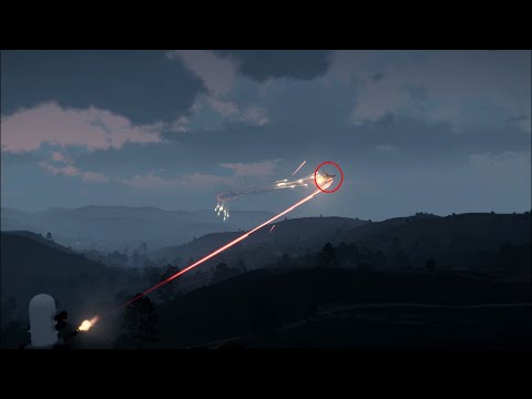 SU-25 Fighter Jet shot down by C-RAM Air Defense System / Arma 3 - Military - Simulation