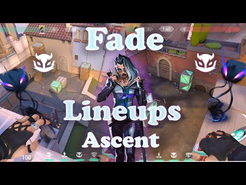 Valorant Top 15 Fade Lineups on Ascent | Fade Haunt Lineups | Fade Reveal Spots Ascent