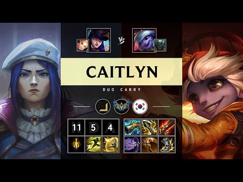 Caitlyn ADC vs Tristana: Dominating - KR Challenger Patch 25.S1.2