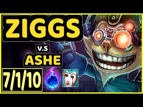 MATSUKAZE (ZIGGS) vs ASHE - 7/1/10 KDA BOTTOM ADC GAMEPLAY - BR Ranked GRANDMASTER