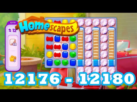 Homescapes Level 12176 - 12180 HD 3 - match puzzle Gameplay | android | IOS | 12177 | 12178 | 12179