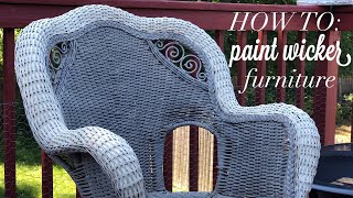 HOW TO PAINT A WICKER CHAIR | EXTERIOR FURNITURE MAKEOVER