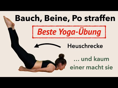 Bauch stärken, Beine straffen, Po trainieren: Power-Yoga-Übung Heuschrecke - Anleitung & Wirkungen