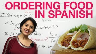 How to order food in Spanish