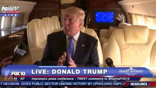 Impromptu Donald Trump Press Conference: Reacts to Scott Walker Endorsement & Assault Charge - FNN