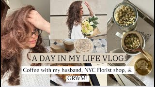 Day in my life - Coffee with my husband, Floral shops, and testing new makeup!