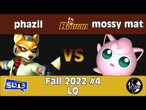 Rowan SSBM Fall 2022 #4: phazil (Fox) Vs. mossy mat (Puff) - LQ