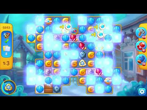 Fishdom 5843 Level - 11 moves - NO BooSTERS