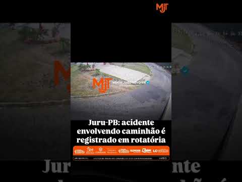 Juru-PB: acidente envolvendo caminhão é registrado em rotatória