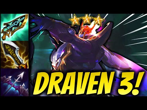 3 STAR DRAVEN! The OP REROLL COMP IN HIGH ELO! | Teamfight Tactics Patch