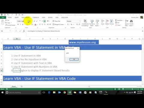 VBA Part 13- IF Statement in VBA Hindi