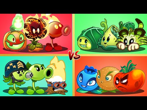 Pvz 2 Challenge - Random 4 Best Team Plants Battlez - Team Plant Vs Team Plant - Who Will Win ？