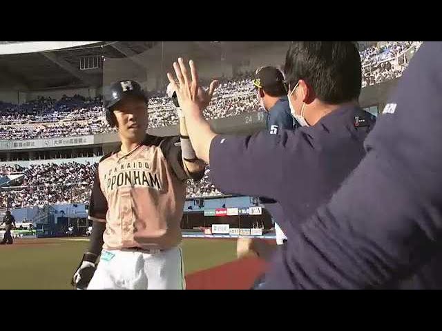 【4回表】ファイターズ・近藤健介 逆方向へのソロホームランで先制!! 2021年10月30日 千葉ロッテマリーンズ 対 北海道日本ハムファイターズ