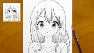 How to Draw a Beautiful Anime Girl || Easy Sketch for Beginners || Step-by-Step Guide