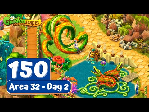 Gardenscapes Story - Part 150 - Area 32 - Day 2 - Gameplay