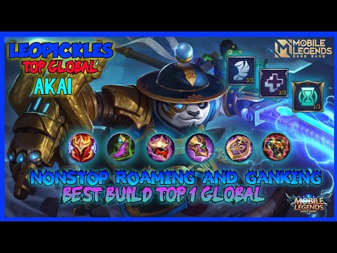 NonStop Roaming And Gank! Akai Build Top 1 Global by LEOPICKLES ~ Gameplay MLBB