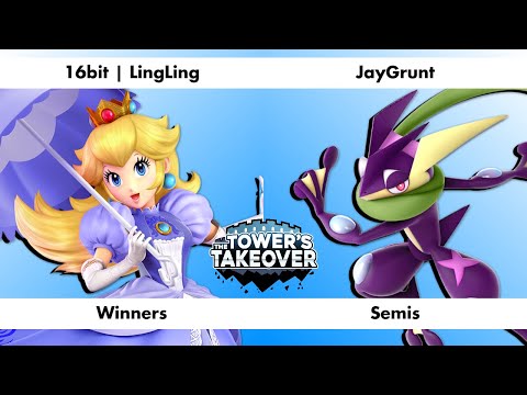Winner's Semis: LingLing (Peach) vs JayGrunt (Greninja) - The Tower's Takeover #2
