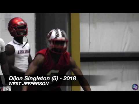 West Jeff 2018 WR Dijon Singleton Makes Ridiculous Catch Over 2 Defenders in USA Football 7on7