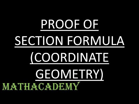 Proof Of Section Formula | Coordinate Geometry 
